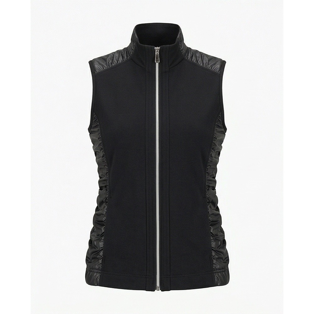 Cutter & Buck L Black Unisex Hybrid Full Zip Puffer Fleece Vest NWT - Picture 4 of 12